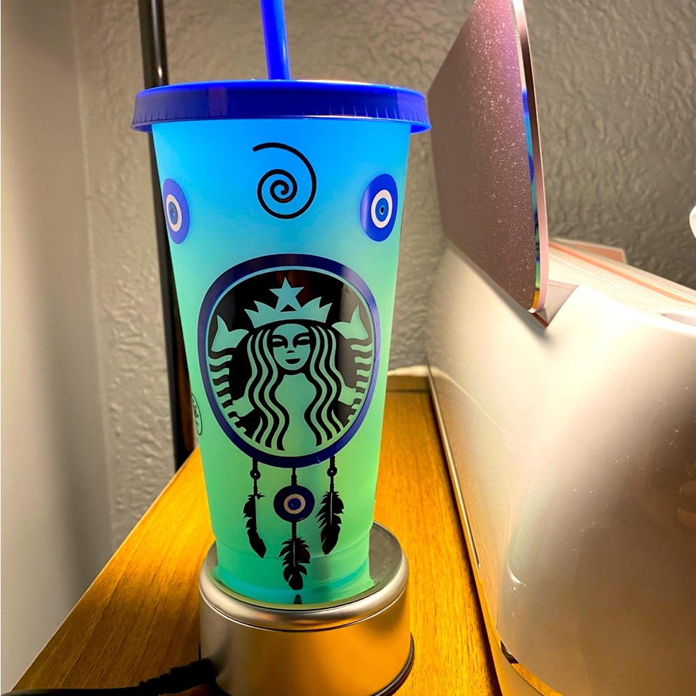 Handmade Personalized color changing tumbler 24oz